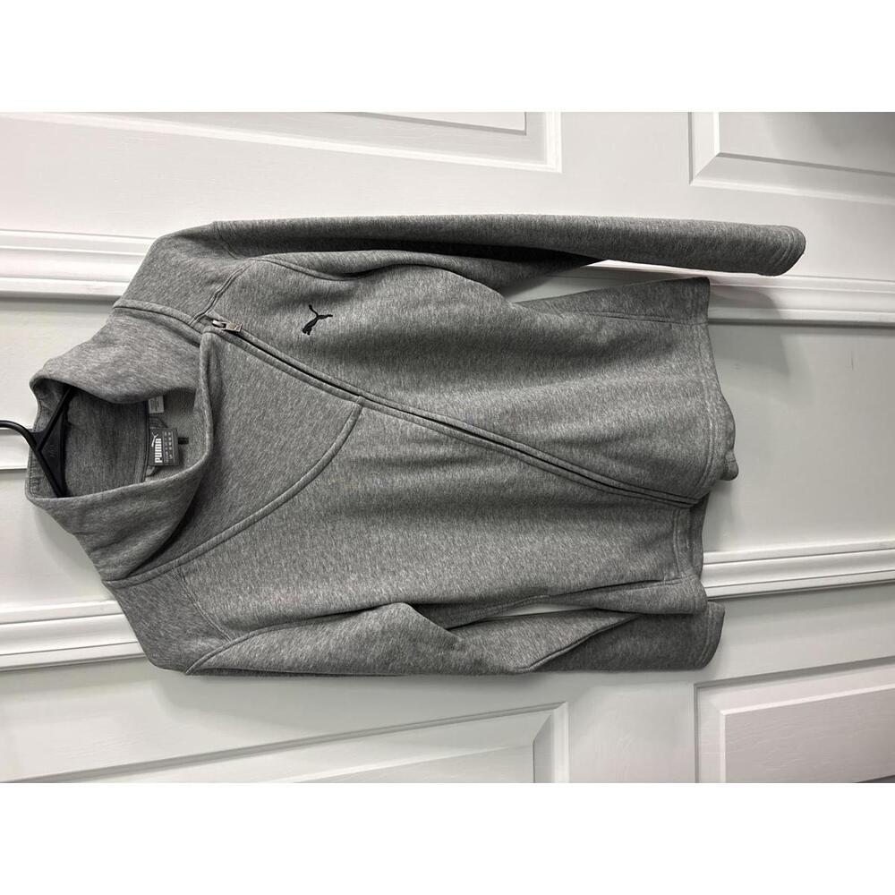 Puma Women's Gray Asymmetrical Zip Jacket Size S 516